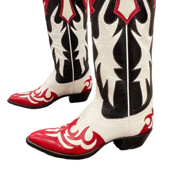 Size 8 B - Larry Mahan Womens Vintage Cowboy Western Boots | Cowgirl - Picture 3 of 8